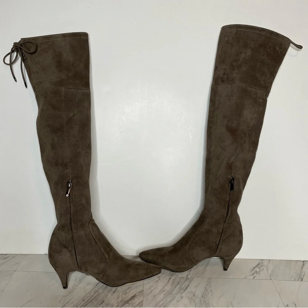 Sam Edelman Kristie Steel Grey Over the Knee Boot 6.5